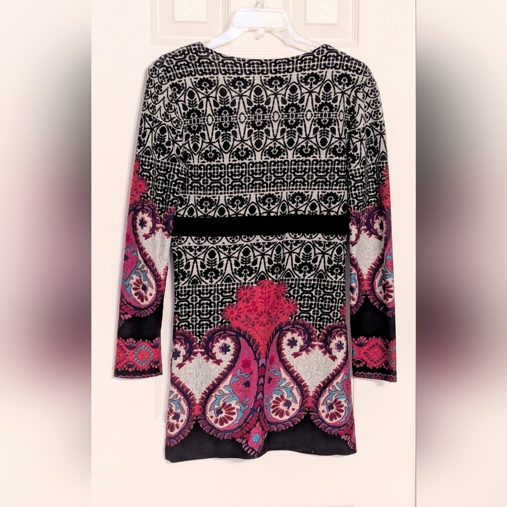 Womens Colorful V-Neck Bodycon Stretchy Knitted Pullover Sweater and Mini Dress - Picture 5 of 12